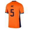 Camisola Holanda Ake 5 Homen Equipamento 1ª Euro 2024